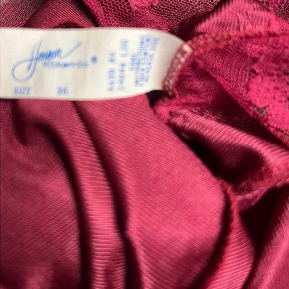 Henson Kickernick • Vintage • Lace • Burgundy • Sexy • Nightgown Slip • Size 36 - Picture 6 of 9